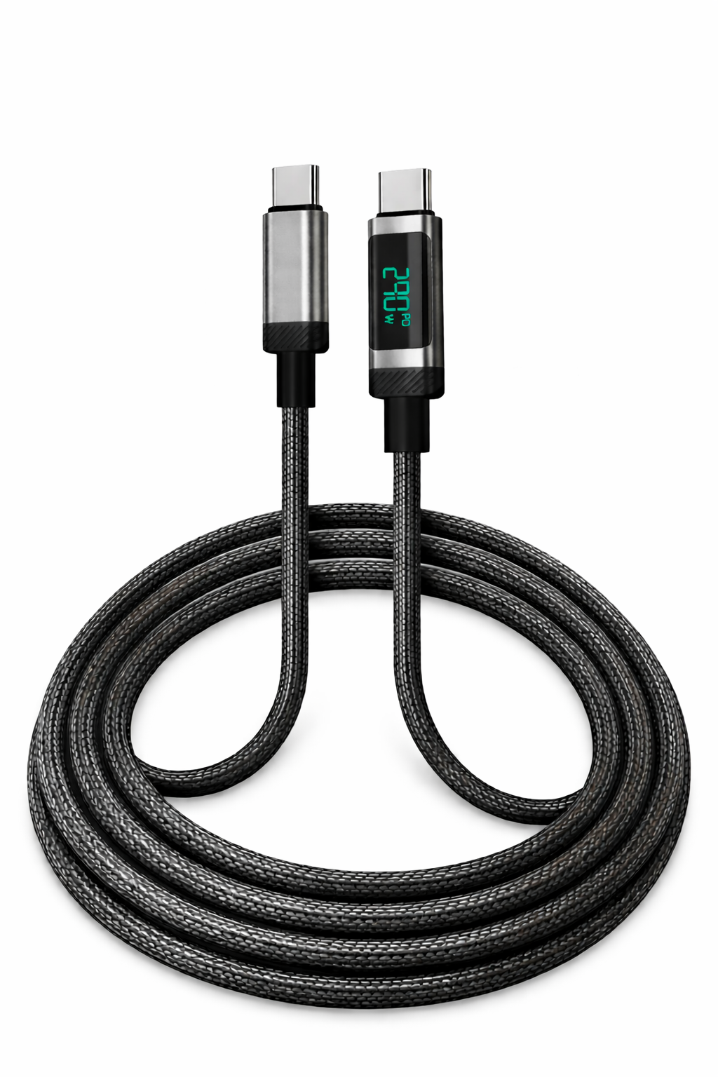 240W Digital Display Type-C Data Cable with E-Marker Chip USB 2.0 for Tablets Supporting Fast Charging and Data Transfer 1M(3.3ft).